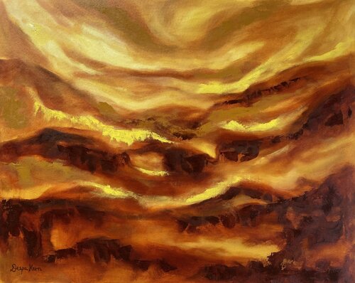 Golden Vistas di Deepa Kern, Pittura in vendita su Singulart