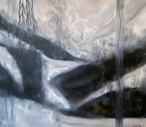 Calm Water Scene van Deepa Kern, Schilderij te koop op Singulart