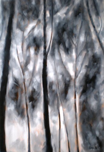 Mist In The Eucalyptus by Deepa Kern, Painting for Sale on Singulart