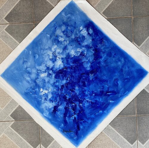 Blue Diamomd di Deepa Kern, Pittura in vendita su Singulart