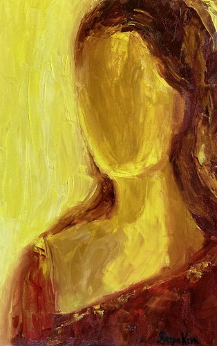 Lady In Red by Deepa Kern, Painting for Sale on Singulart