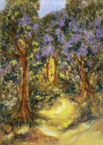 Jacaranda Path van Deepa Kern, Schilderij te koop op Singulart