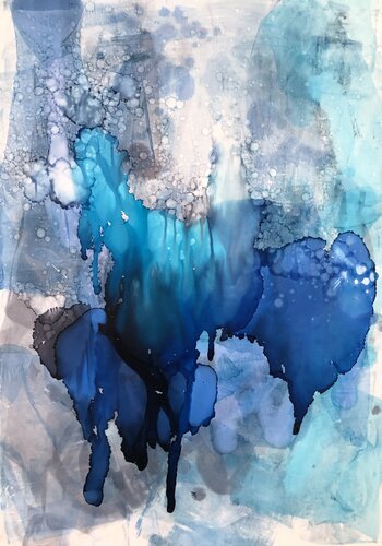 Get high with blueness 1/3 by Joanna Wietrzycka, Work on Paper for Sale on Singulart