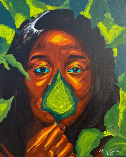 Slow to speak by Emmanuel Akolo, Painting for Sale on Singulart
