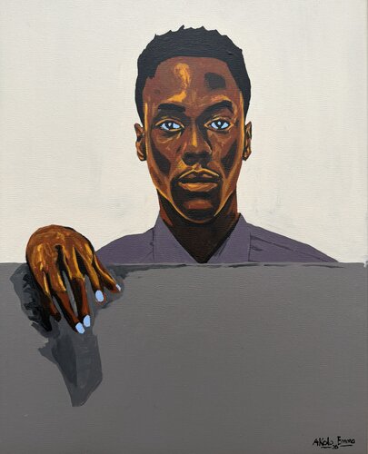 The Silent guard by Emmanuel Akolo, Painting for Sale on Singulart