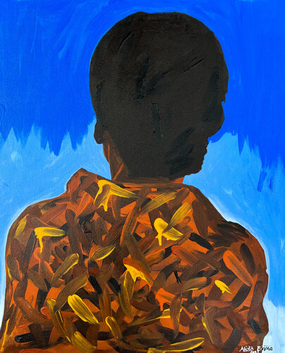 Behind Me II by Emmanuel Akolo, 회화 for Sale on Singulart