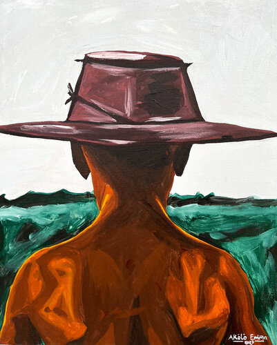 Behind Me van Emmanuel Akolo, Schilderij te koop op Singulart