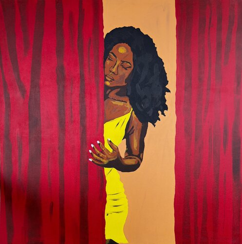 Behind The Curtains von Emmanuel Akolo, Malerei kaufen auf Singulart