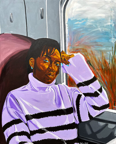 Been A Long time On The Road by Emmanuel Akolo, Painting for Sale on Singulart