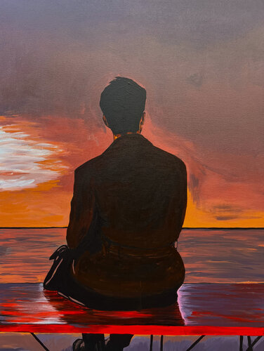 Still Waiting by Emmanuel Akolo, 회화 for Sale on Singulart