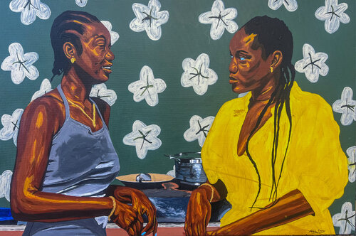 Is She Prettier? by Emmanuel Akolo, Painting for Sale on Singulart