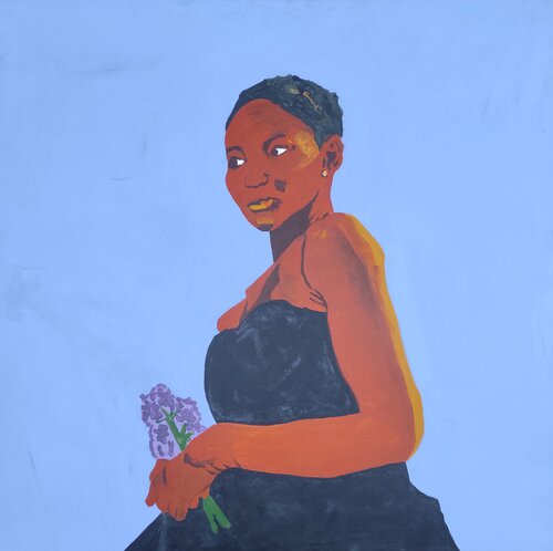 The Flower Girl by Emmanuel Akolo, 회화 for Sale on Singulart