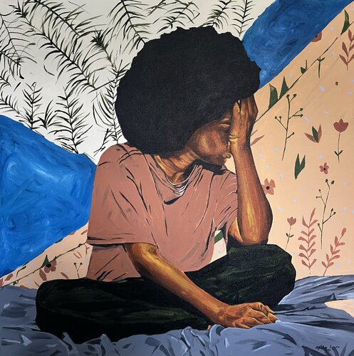 Not Again by Emmanuel Akolo, Painting for Sale on Singulart
