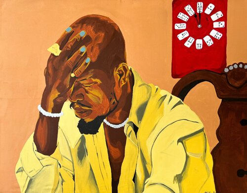 Me, Every Other Hour by Emmanuel Akolo, Painting for Sale on Singulart