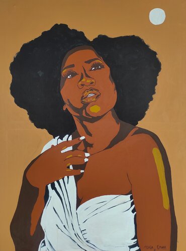 Osun And The SunSet van Emmanuel Akolo, Schilderij te koop op Singulart