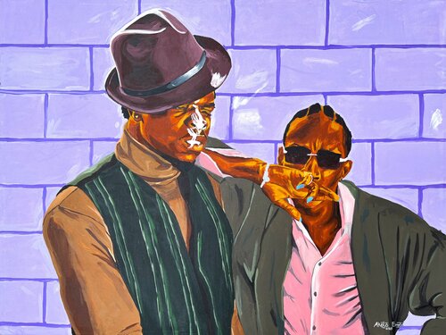 Two Good Heads von Emmanuel Akolo, Malerei kaufen auf Singulart