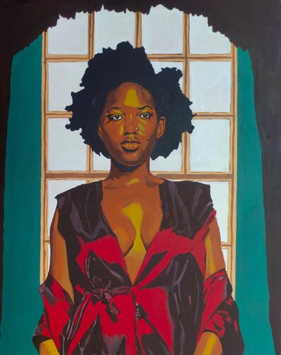 Morning In The Palace by Emmanuel Akolo, 회화 for Sale on Singulart