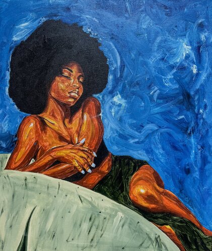 In Her Element van Emmanuel Akolo, Schilderij te koop op Singulart