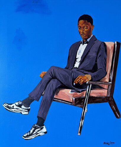 The Blue Room by Emmanuel Akolo, Painting for Sale on Singulart
