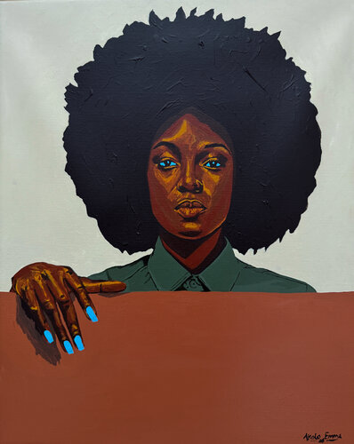 The Slient Guarde by Emmanuel Akolo, Painting for Sale on Singulart