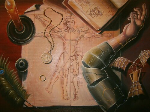 Da Vinci's Secrets - Limited Edition Print van Benjamin Lerman, Schilderij te koop op Singulart
