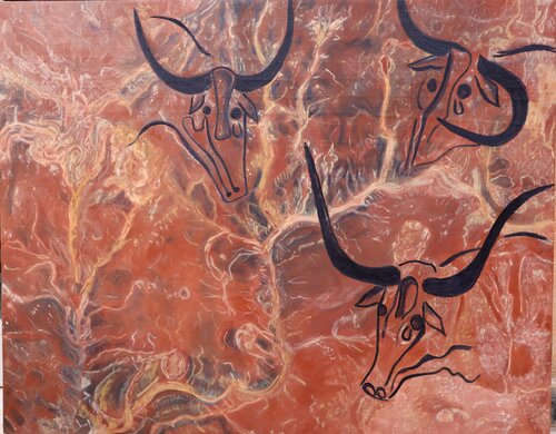 TIRARAT    LES VACHES QUI PLEURENT de DONALD LE HERON, Pintura a la venta en Singulart