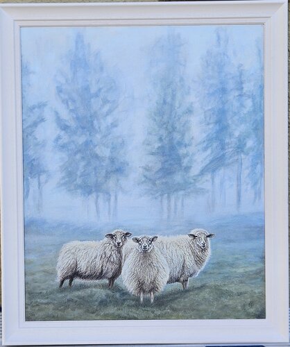 Sheep in the Mist by Tetiana Sychynska, Painting for Sale on Singulart