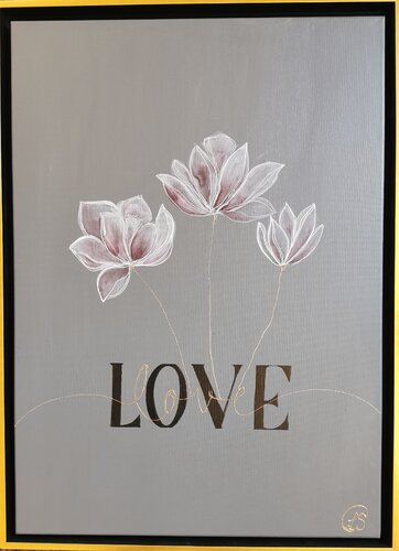 Love Flowers van Larissa Sorg, Schilderij te koop op Singulart
