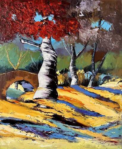 Le sous bois van Alain Garcia, Schilderij te koop op Singulart