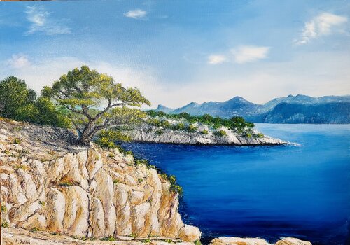 Calanques à Cassis by Alain Garcia, Painting for Sale on Singulart