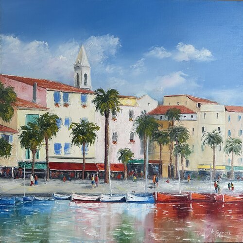 Port de Sanary sur mer by Alain Garcia, Painting for Sale on Singulart