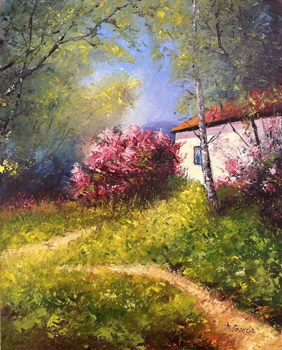 Cabanon dans les Alpilles di Alain Garcia, Pittura in vendita su Singulart