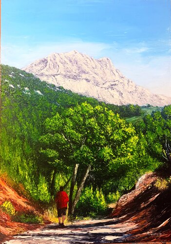 Balade vers la Sainte Victoire by Alain Garcia, Painting for Sale on Singulart