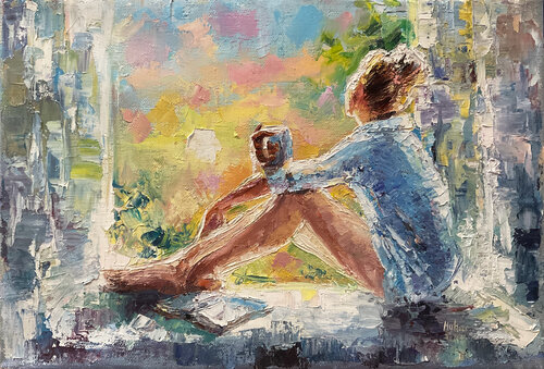 Girl near the window Mariia Hyhar