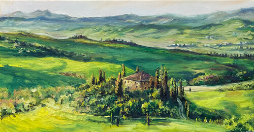 Sunny  Tuscan di Mariia Hyhar, Pittura in vendita su Singulart