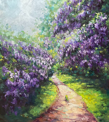 Lilac valley von Mariia Hyhar, Malerei kaufen auf Singulart