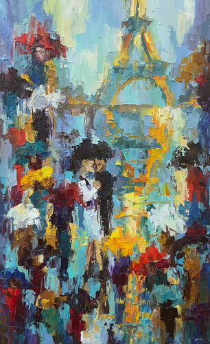 Rain reflexes van Mariia Hyhar, Schilderij te koop op Singulart