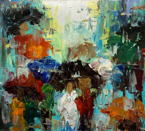 Spring umbrellas. Mariia Hyhar