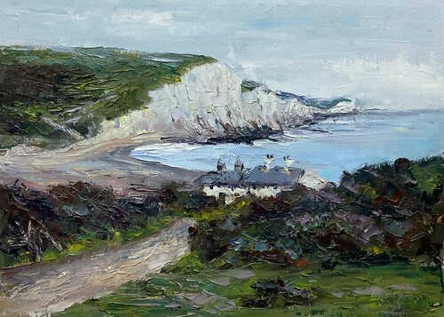 White Cliffs of Dover 1 di Mariia Hyhar, Pittura in vendita su Singulart