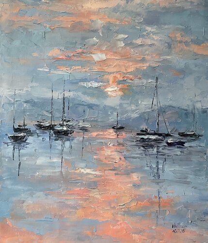 Pastel morning von Mariia Hyhar, Malerei kaufen auf Singulart