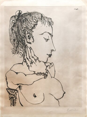 Buste de femme à la queue de cheval: Jacqueline di Pablo Picasso, Stampa in vendita su Singulart