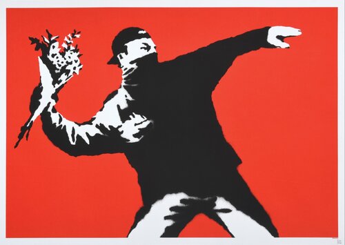 Love is in the Air Banksy