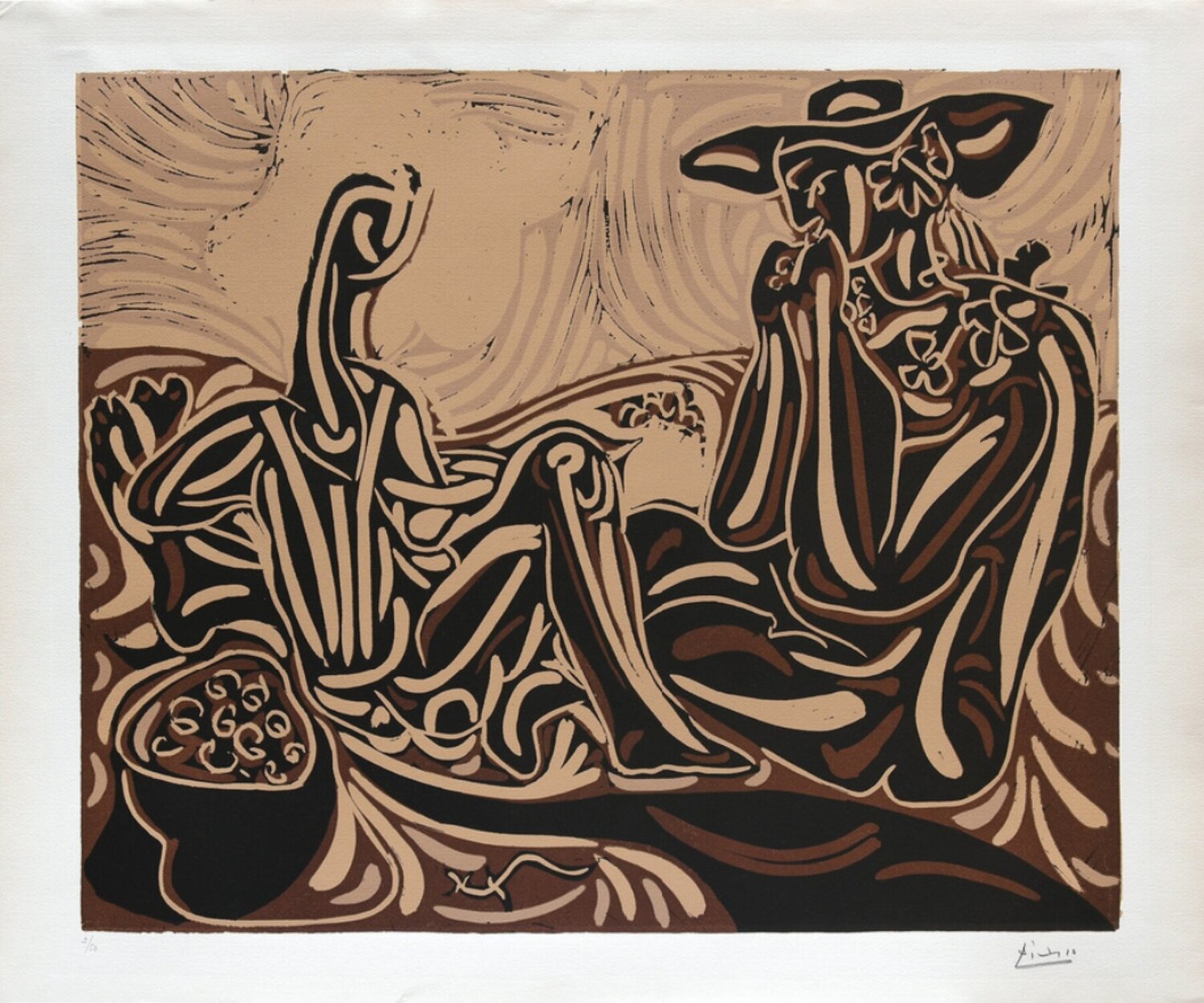 Les vendangeurs. The Grape Harvesters Pablo Picasso Druck zu verkaufen