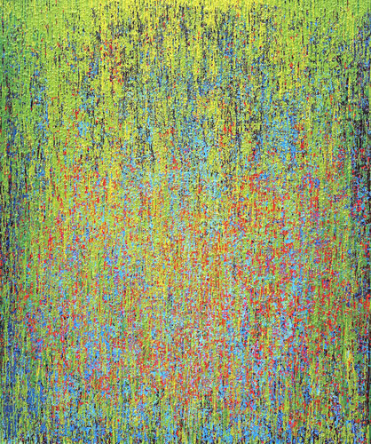 Green Veils over Blue & Red von Heidi Thompson, Malerei kaufen auf Singulart