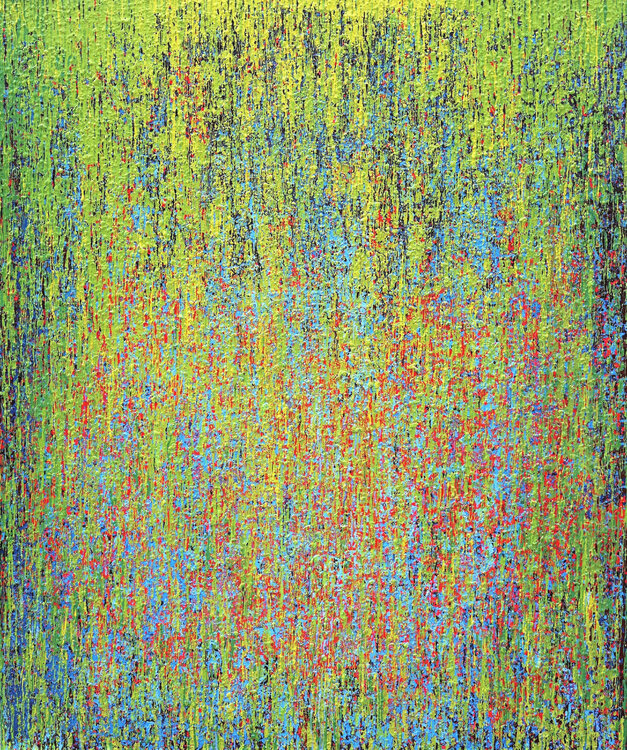 Green Veils over Blue & Red Heidi Thompson