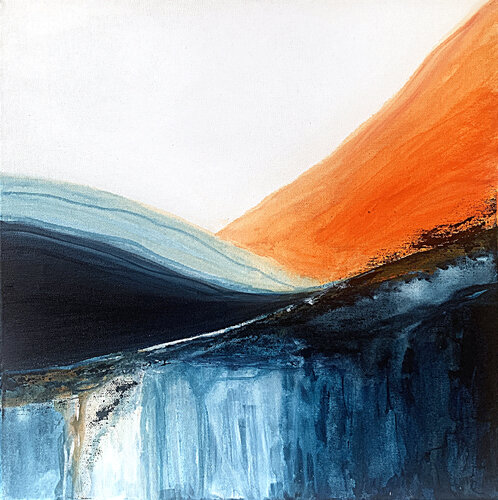 Colorful and bright abstract landscape von Tatiana Malinovscaia, Malerei kaufen auf Singulart