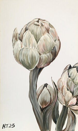 The artichoke in a new light par Tatiana Malinovscaia, Peinture en vente sur Singulart