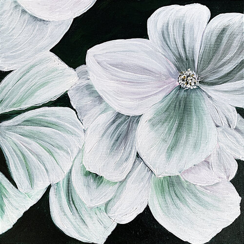 Whispers of White Petals van Tatiana Malinovscaia, Schilderij te koop op Singulart