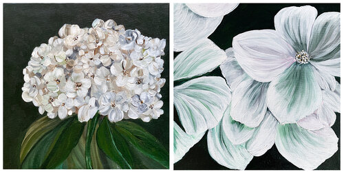 MACRO Flowers  set  diptych 3 par Tatiana Malinovscaia, Peinture en vente sur Singulart