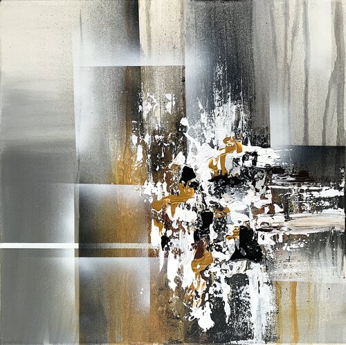 Fusion of Forms: Harmony of Color and Space par Tatiana Malinovscaia, Peinture en vente sur Singulart